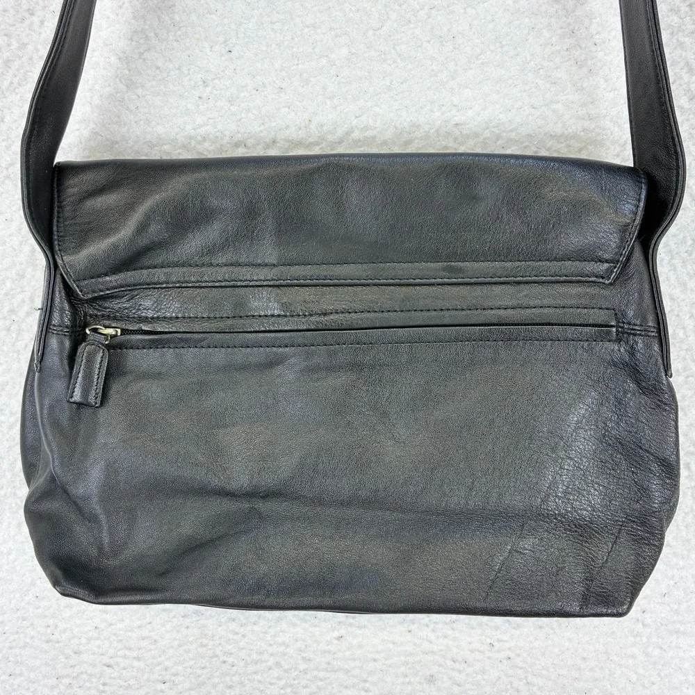 Prada Messenger Bag Men's OS Black Leather Crossbody Italian Designer Luxury